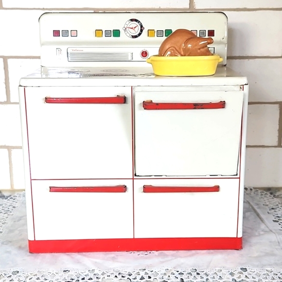 Vintage 1950s Wolverine Tin Litho Play Toy Stove/Oven - Picture 1 of 11